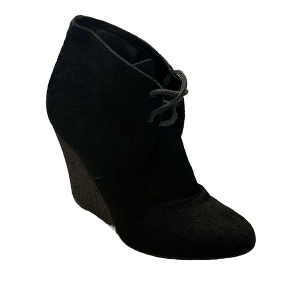 Burberry Prorsum Ponyhair‎ Leather Ankle Lace-Up Boots sz 5 or Italian 35